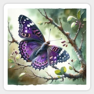 Pop Purple Emperor - Watercolor Butterfly Sticker